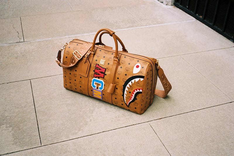 Mcm best sale bape bag