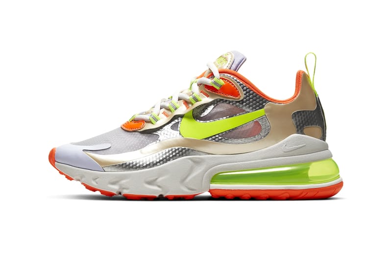 Nike air max on sale 270 grey volt orange