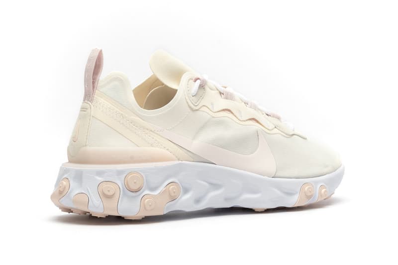 nike react element 55 pink and white