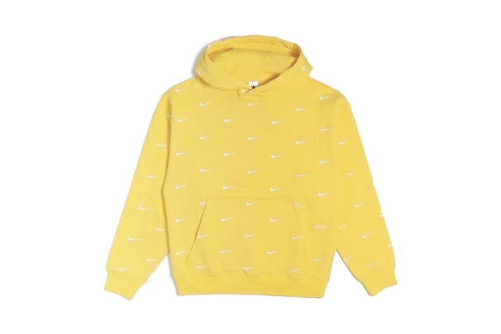 nike all over swoosh hoodie yellow