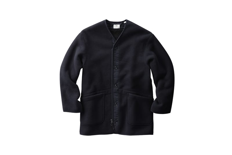 Uniqlo on sale collarless fleece