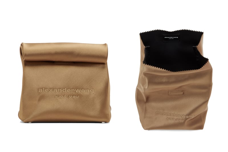 Alexander wang satin lunch bag online clutch