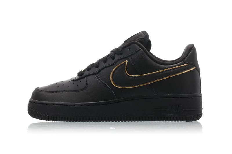 Nike air force 1s black clearance tick