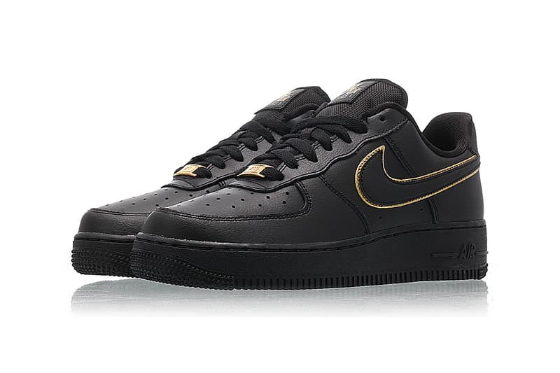 af1 white black and gold