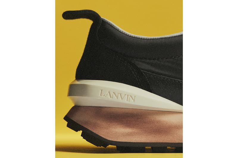 lanvin bumper sneaker on feet