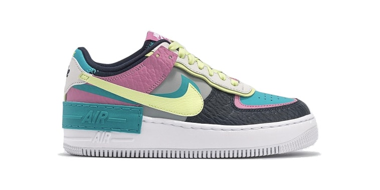 nike air force 1 shadow yellow and pink