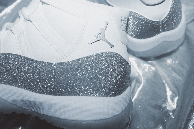 retro 11 silver glitter