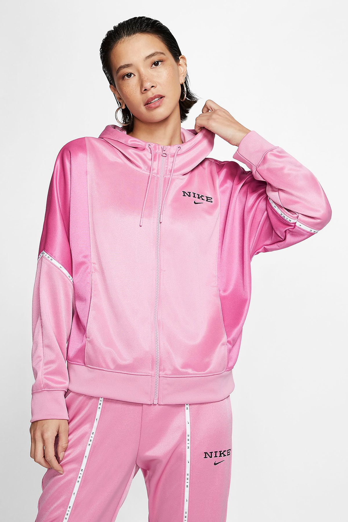 Shop Nike Hooded Jacket in Pink 