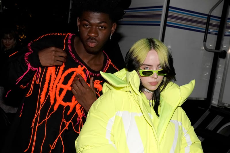 С кем встречается билли айлиш. Lil nas x и Билли Айлиш. Билли Айлиш спотифай. Billie Eilish x. Лил нас Икс и бис.