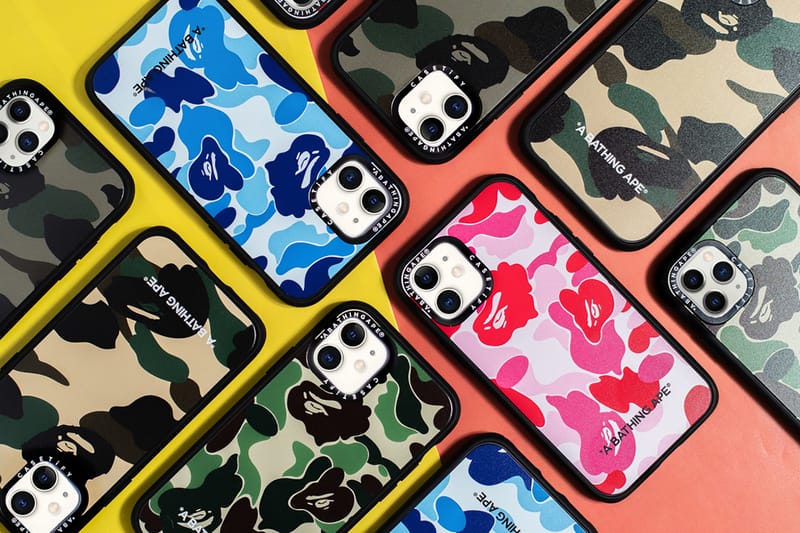 A BATHING APE☆STA PATTERN IPHONE 13 PRO MAX クリアケース (A