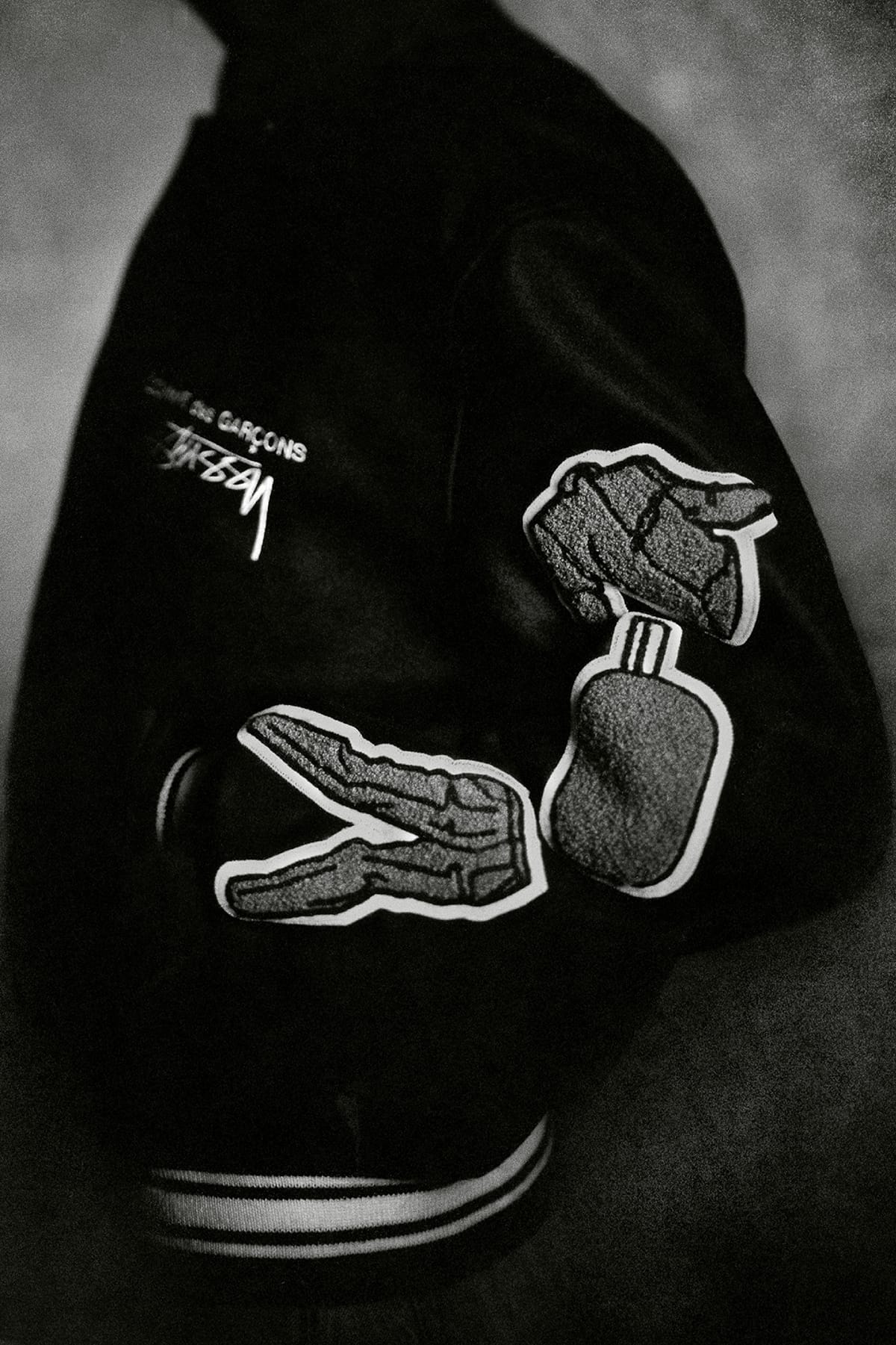 COMME des GARÇONS Stussy Release Varsity Jacket | HYPEBAE