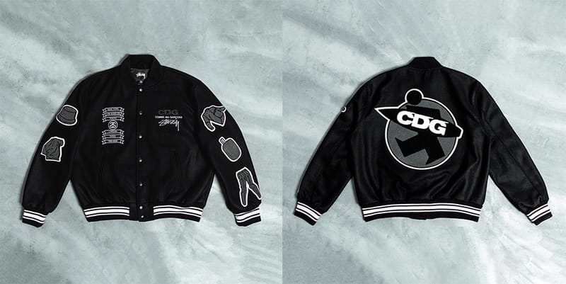 Closer Look CDG x Stussy Collab Varsity Jacket | Hypebae