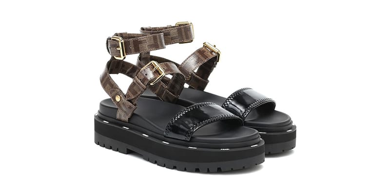 Fendi hot sale logo sandals