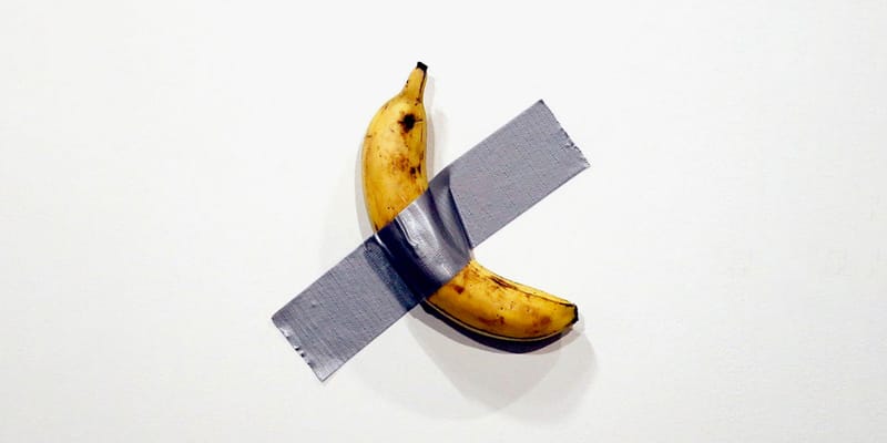 Shop Maurizio Cattelan's Duct Tape Banana Shirt | Hypebae