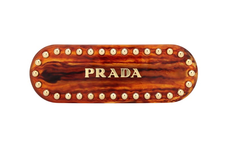 PRADA＊Embellished brass hair clip ヘアクリップ＊送料込 Prada Metal hair clip | REVERSIBLE