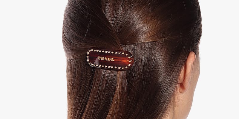 PRADA＊Embellished brass hair clip ヘアクリップ＊送料込 Prada Metal hair clip | REVERSIBLE