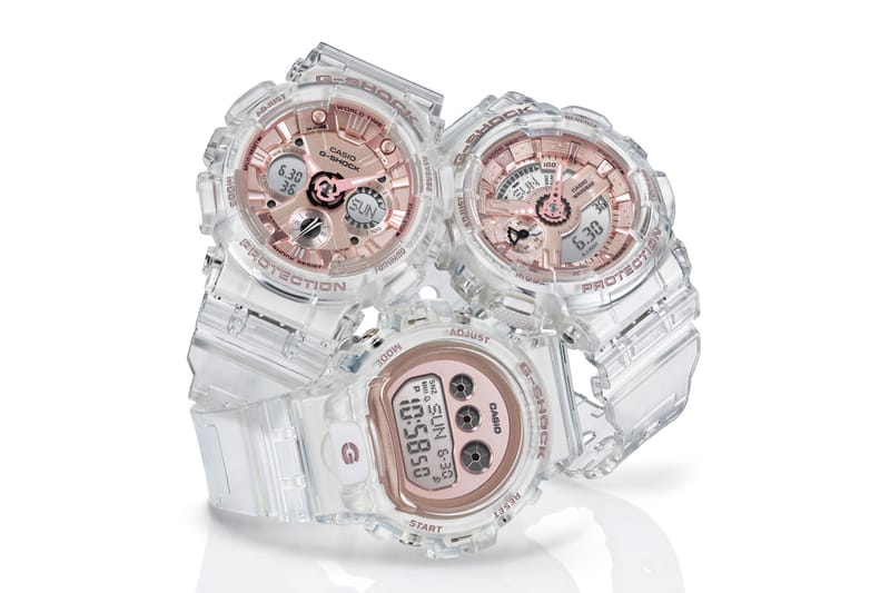 G shock watch white and best sale rose gold