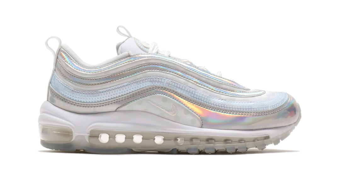 nike air max 97 white silver iridescent