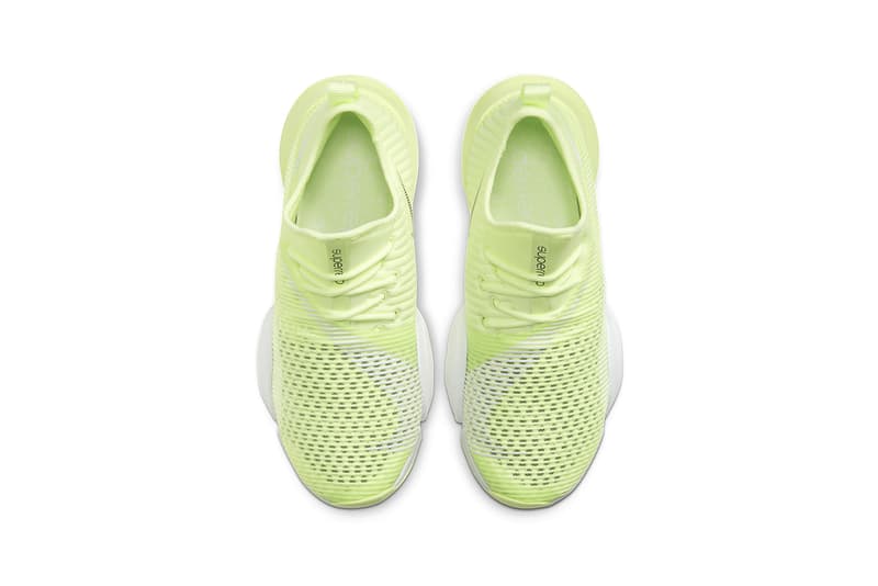 nike training air zoom superrep sneakers in neon green