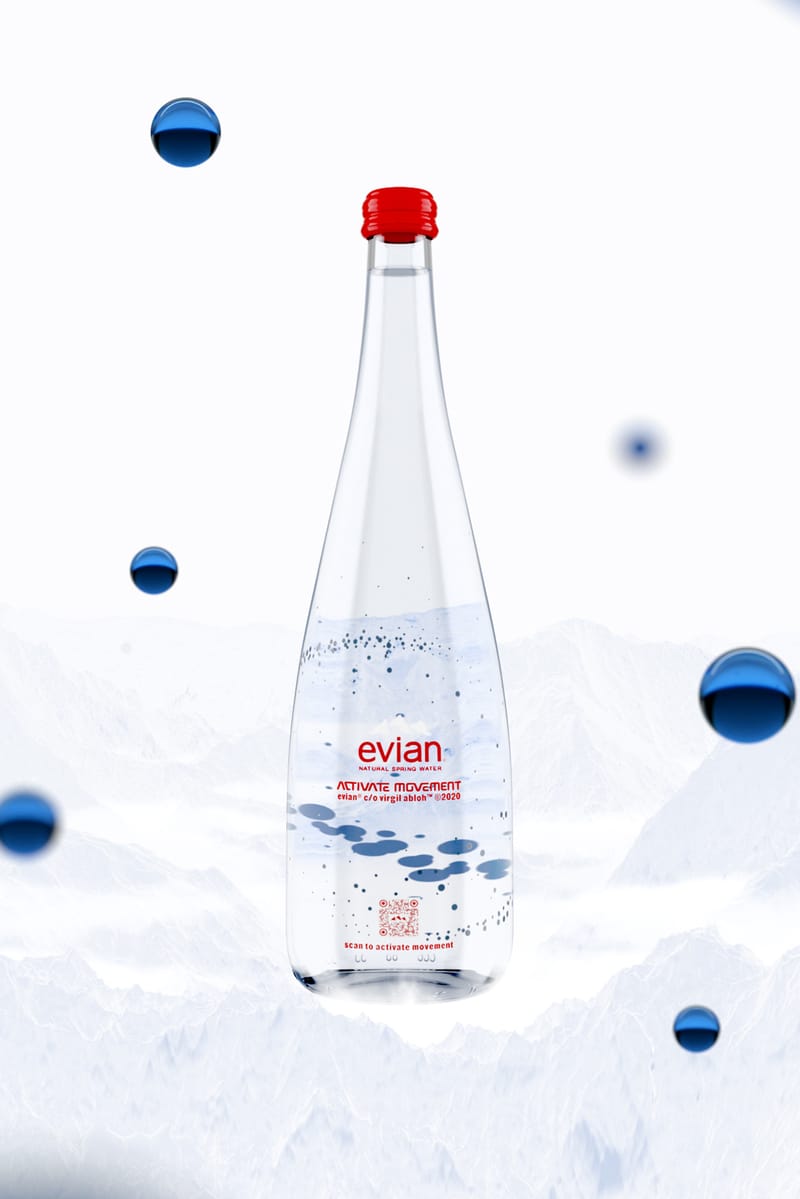 Evian water shop virgil abloh