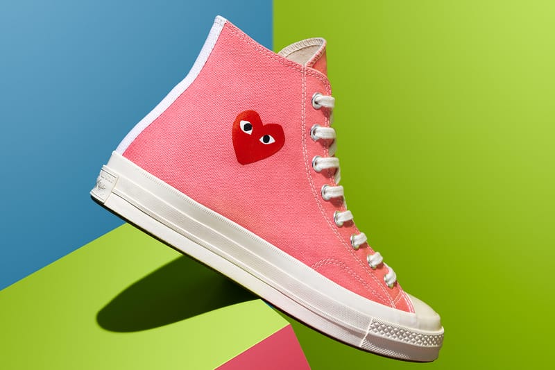 Comme des garcons converse 2024 size 6 womens pink