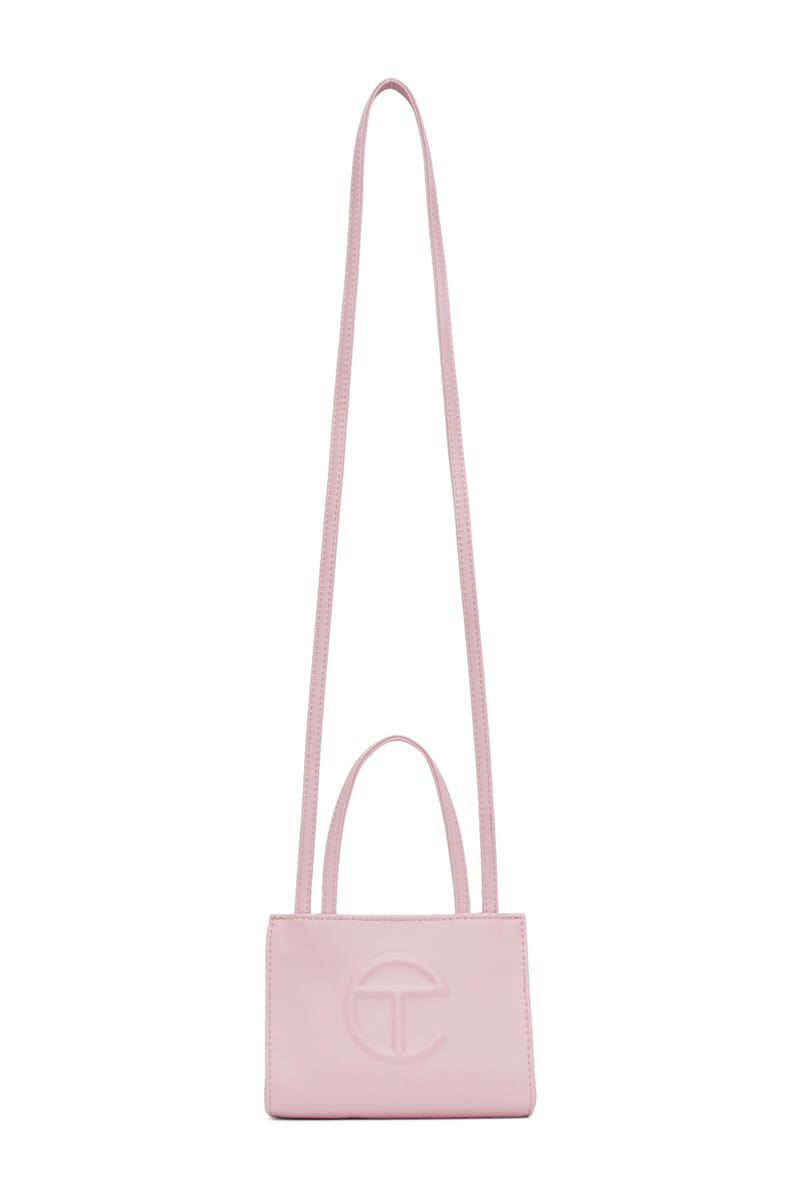 Shop Telfar s Logo Bag in Pastel Pink and Blue Hypebae