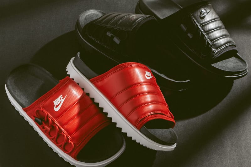 Nike discount slippers red