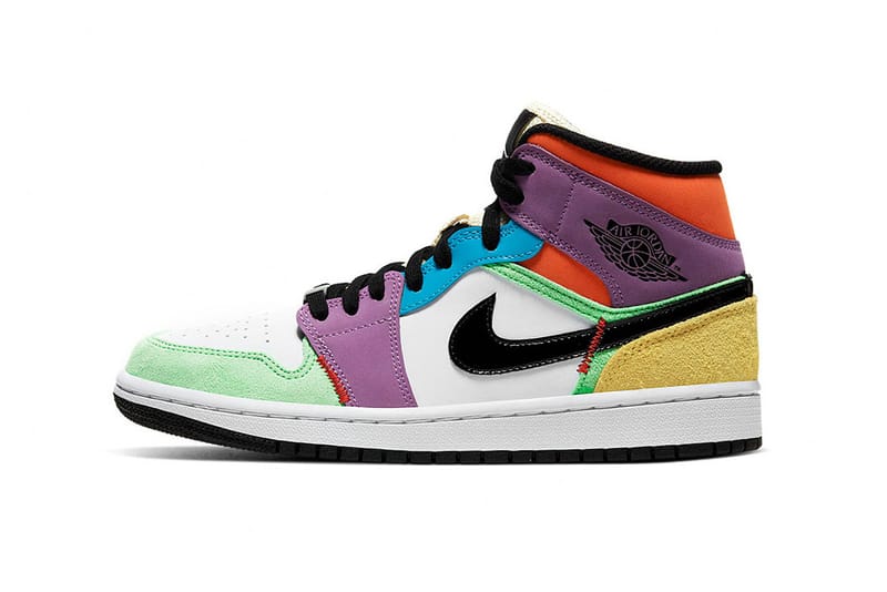 Jordan 1 sales purple green