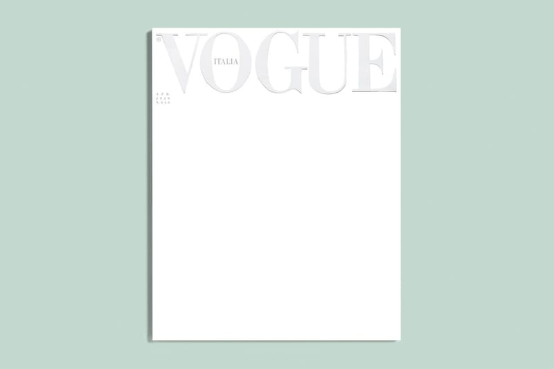 Vogue Italia Runs Blank Cover for April 2020 Issue | Hypebae