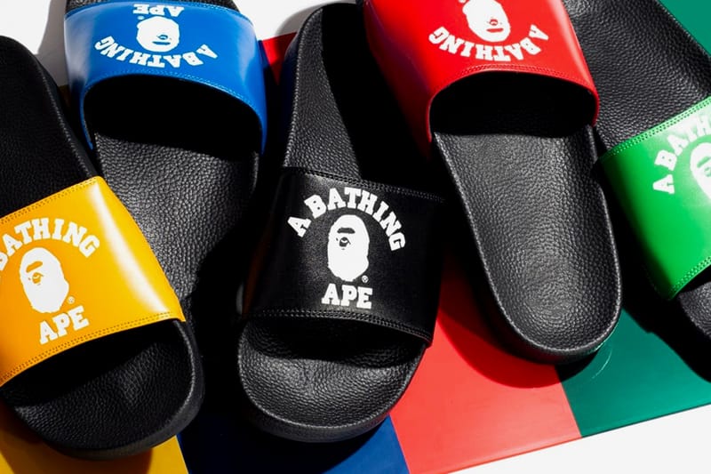 BAPE Colorful College Slide Sandals Release Date | Hypebae