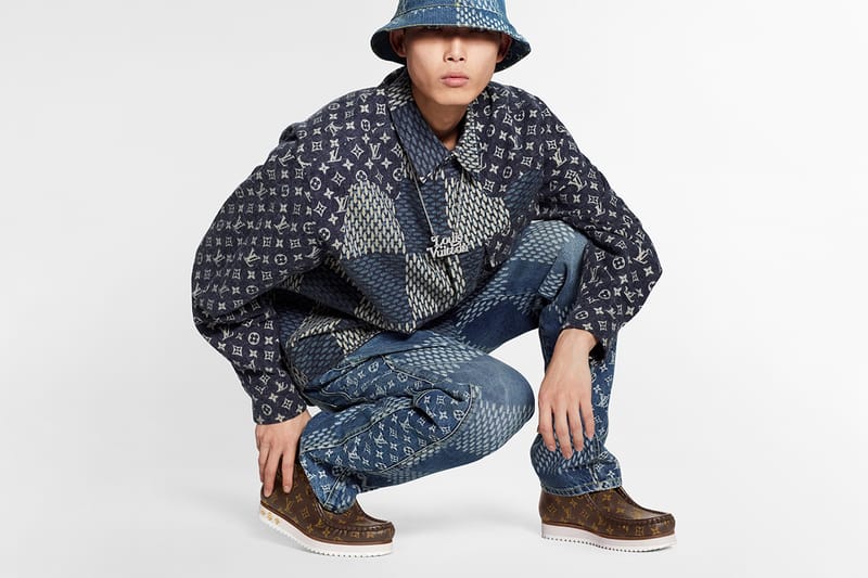 LV x NIGOコラボ Embroidered Denim Blouson 関税込 Louis Vuitton x Nigo Embroidered Denim Jacket Deep Indigo