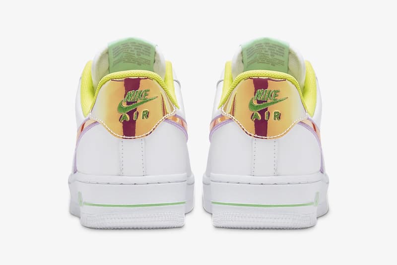 pink purple and yellow air force 1