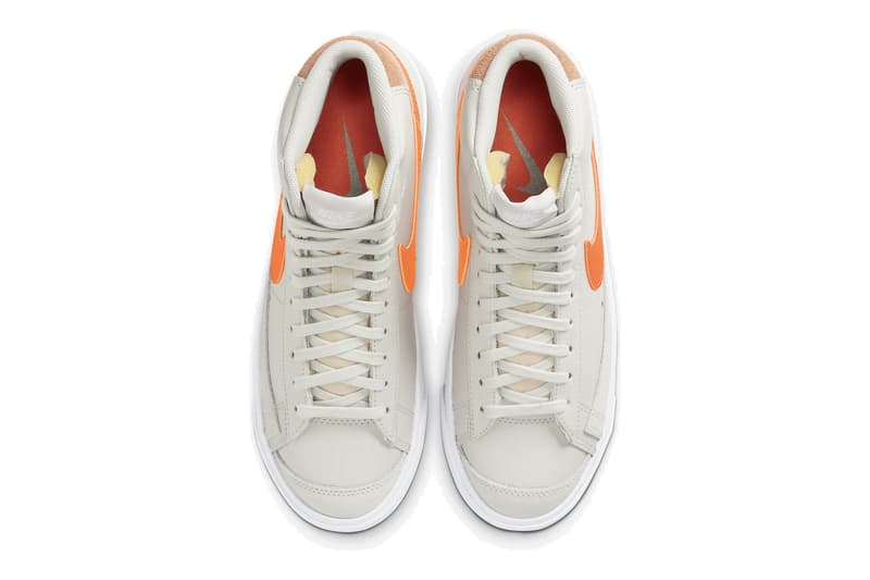 neon orange nike blazers