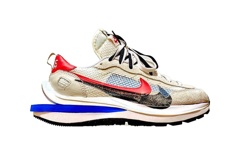 Nike shoes white hot sale red and blue