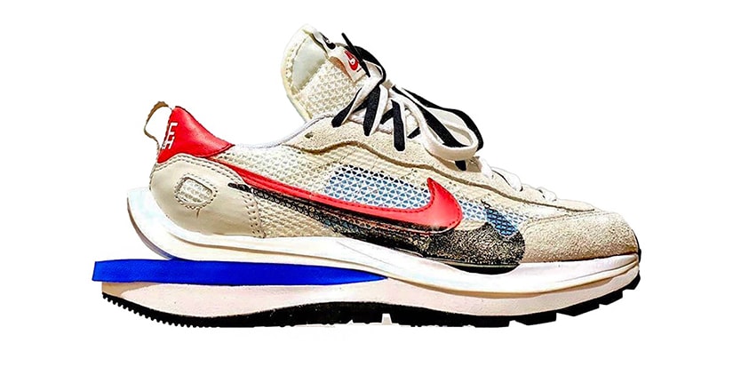 sacai waffle red blue