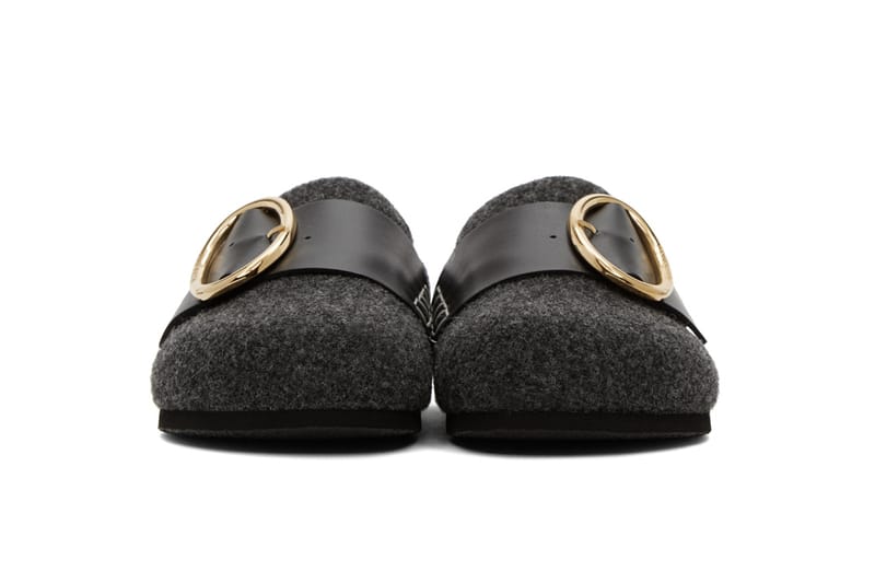 フラットシューズ J. W. Anderson Felt Loafer W JW Anderson Felt Buckle Loafers Slip-On Shoes | Hypebae