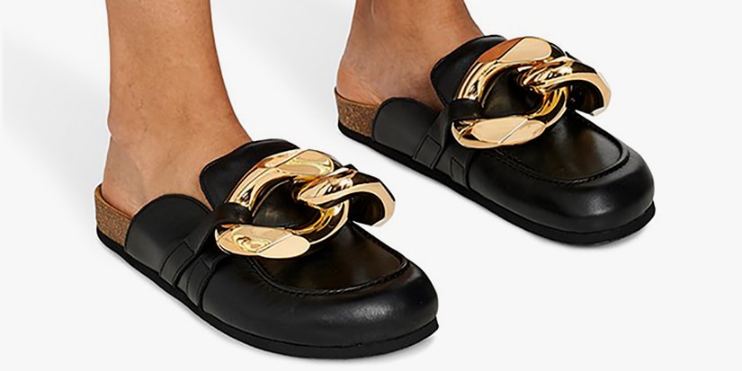 evelan chain loafer mule