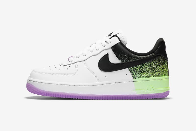 green and purple nike air force 1