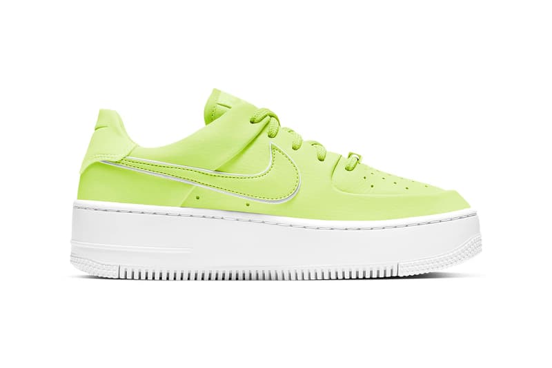 nike air force 1 sage neon
