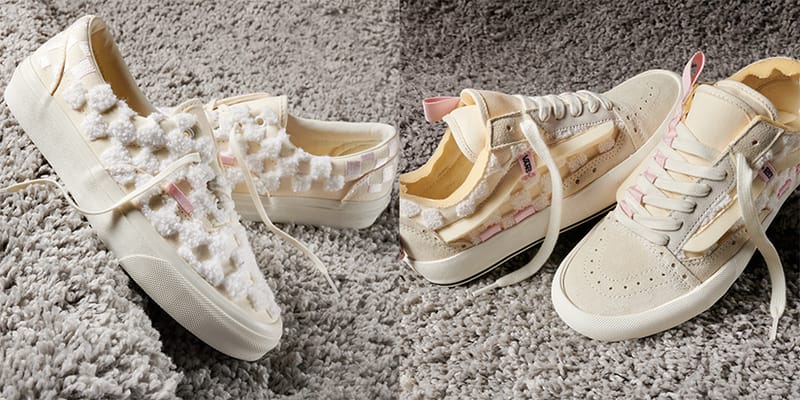 Off white outlet gold checkered vans