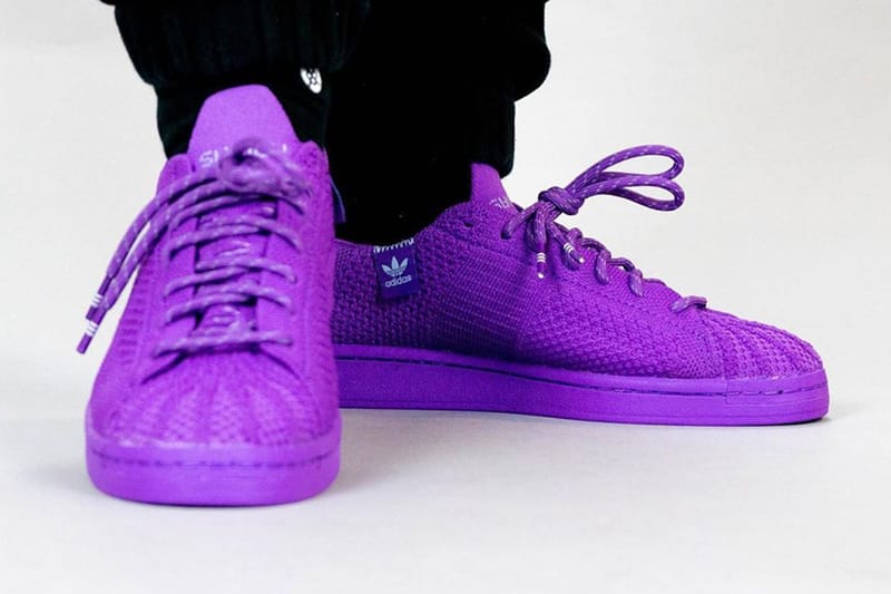 Superstar primeknit store mens purple