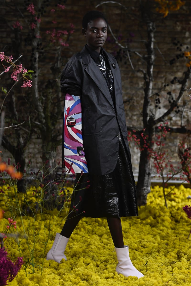 Raf simons satin on sale coat