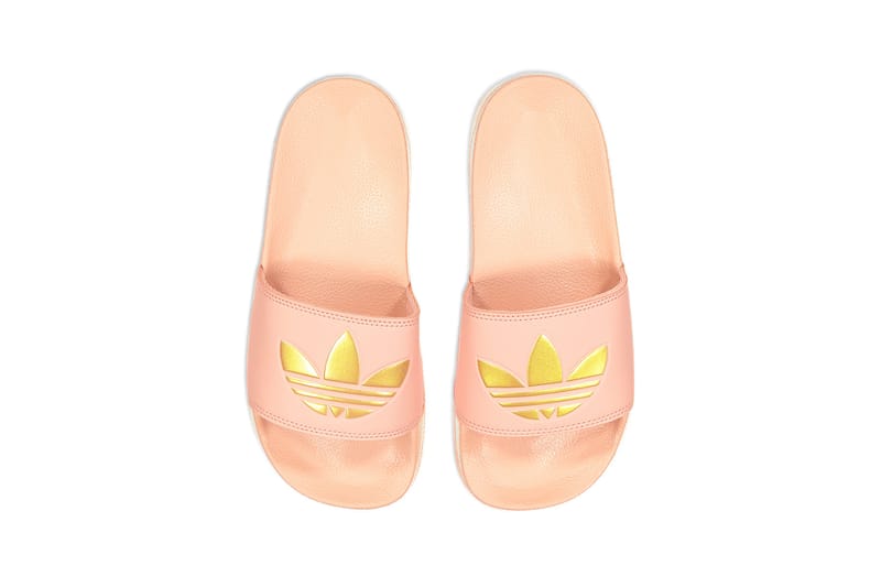 adidas adilette Lite Slides Pink White Gray Hypebae