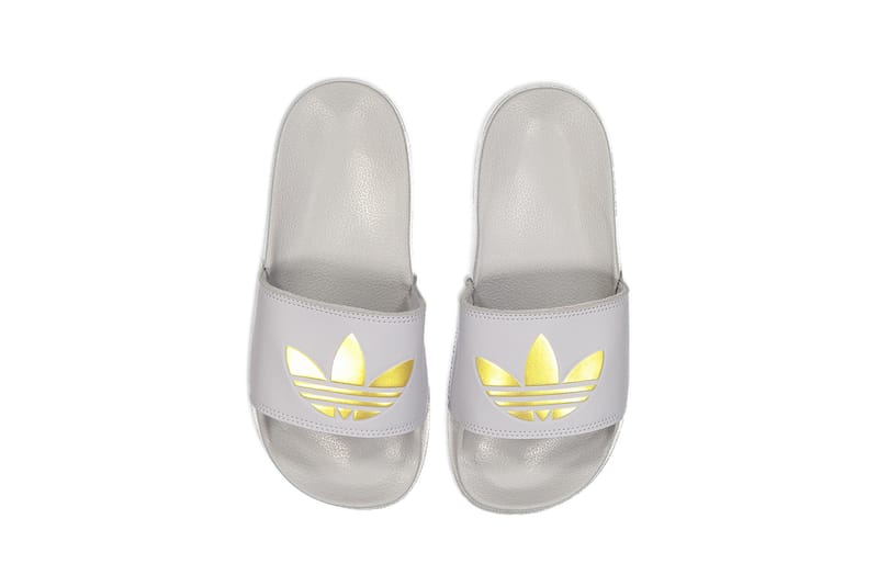 Adidas best sale slides gray