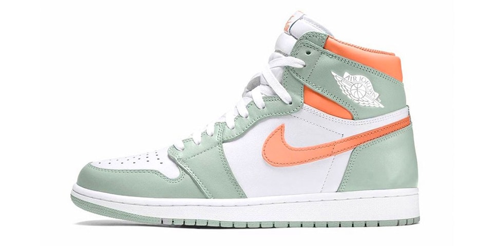 seafoam white healing orange jordan 1