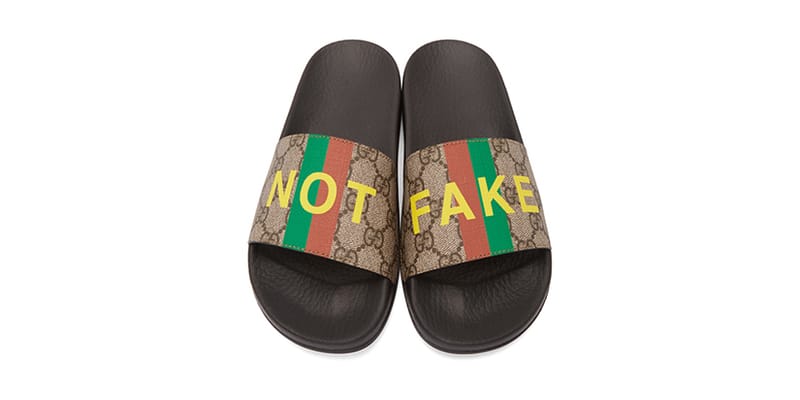 Gucci flip hot sale flops real