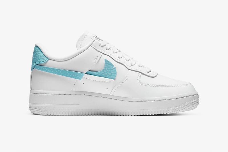Air force 1 07 trainers white bleached aqua pink rise shop