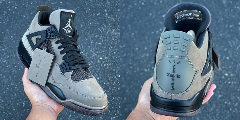 travis scott jordan 4 olive green