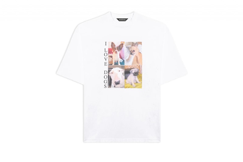 balenciaga dog t shirt