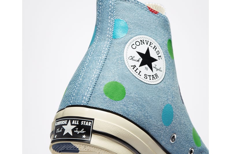 Navy polka deals dot converse
